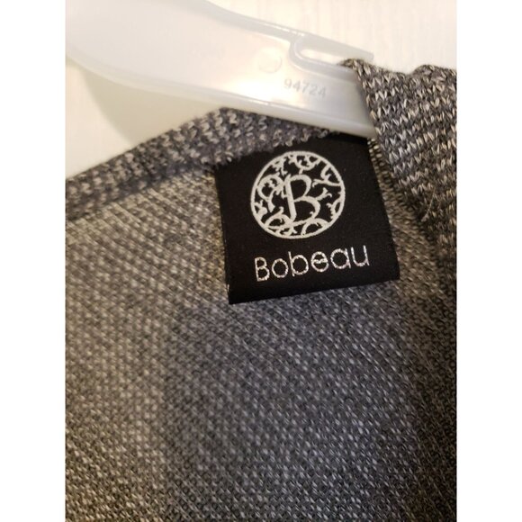 Bobeau gray open front, 2 pockets, single button split sides cardigan, size M - Picture 2 of 6